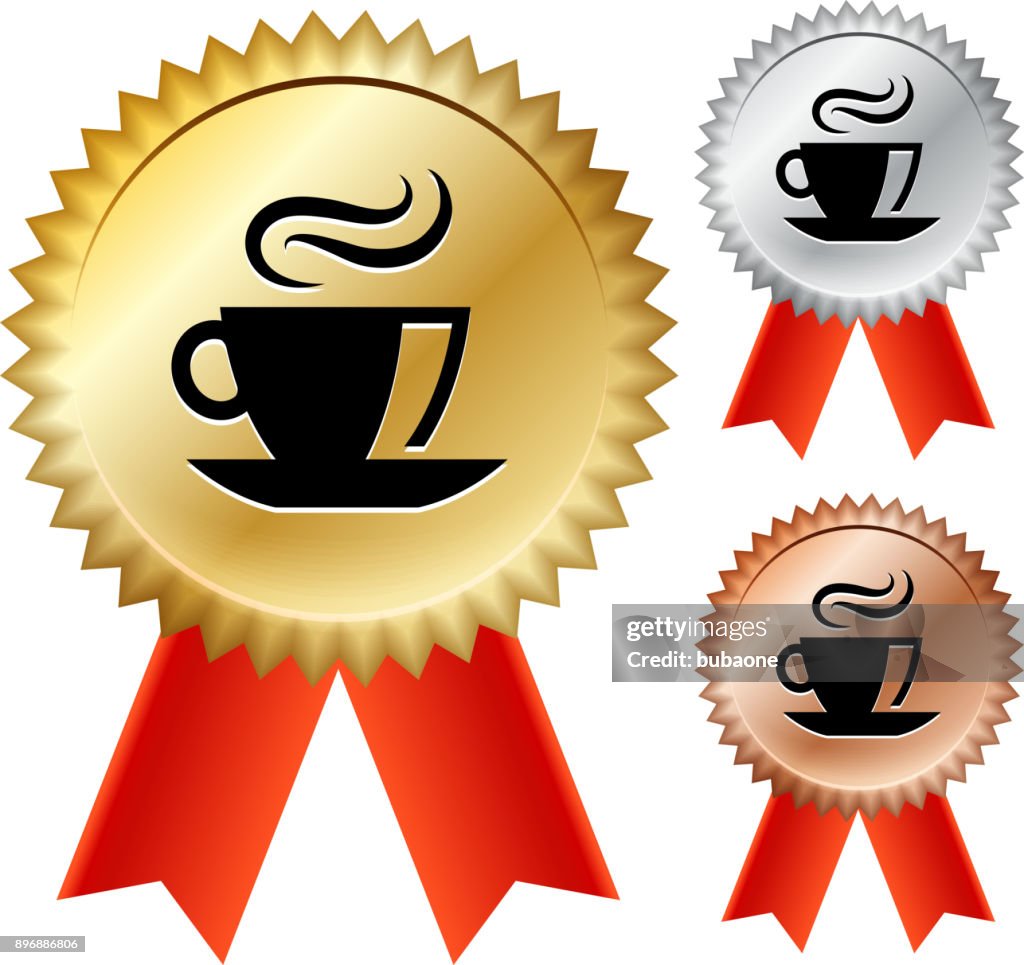 Coffee Ribbon Coffee Gold Medal Prize Ribbons High-Res Vector Graphic - Getty Images