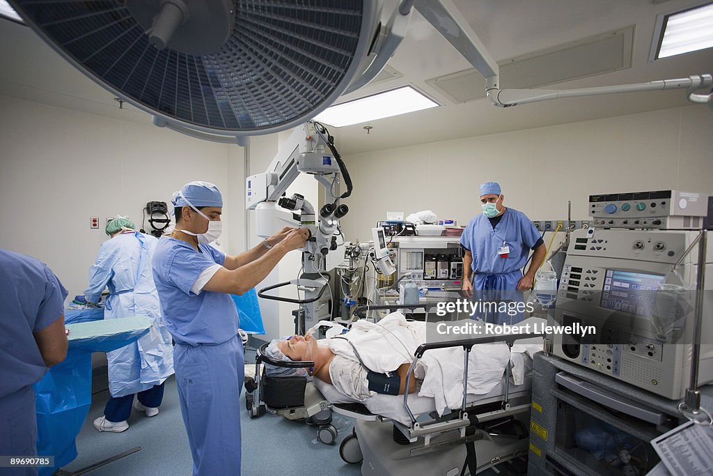 Surgical team during surgery