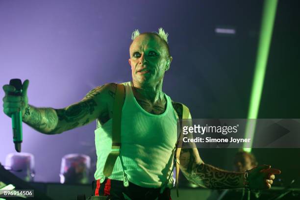 Keith Flint of The Prodigy perform live on stage at O2 Academy Brixton on December 21, 2017 in London, England.