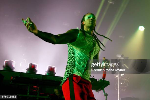 Maxim Reality of The Prodigy performs live on stage at O2 Academy Brixton on December 21, 2017 in London, England.