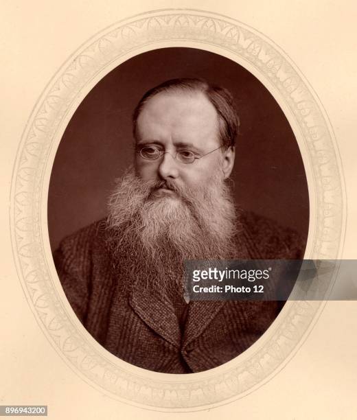 Wilkie Collins , English author of sensation novels of mystery and suspense including "The Woman in White" and "The Moonstone" . From "Men of Mark"...