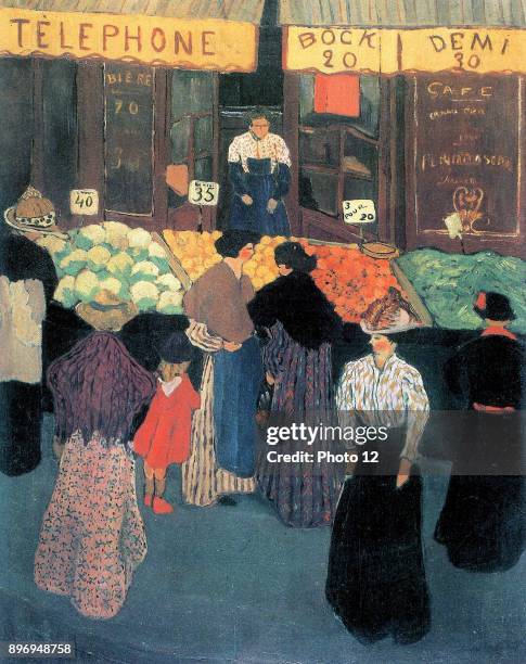 Felix Vallotton Swiss school At the market.