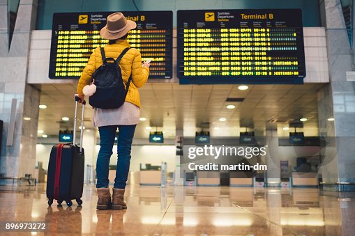 Turística en el aeropuerto internacional de Barcelona Turística en el aeropuerto internacional de Barcelona