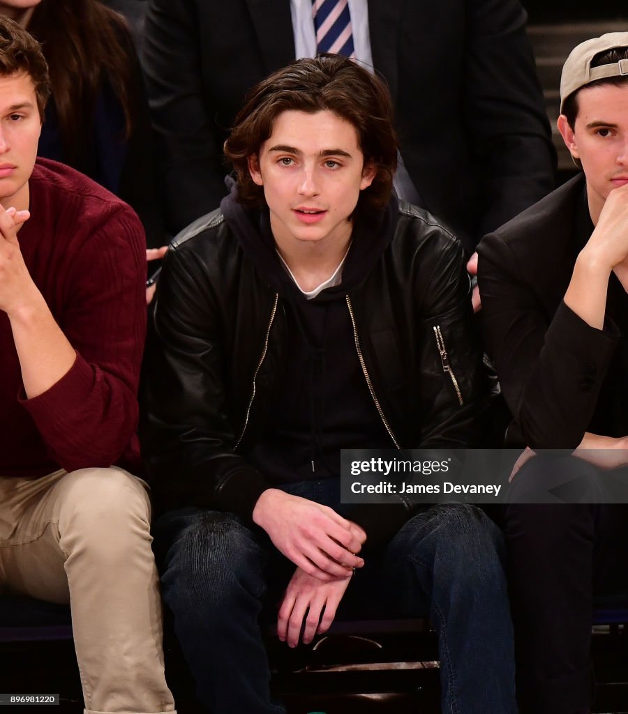 Celebrities Attend The New York Knicks Vs Boston Celtics Game