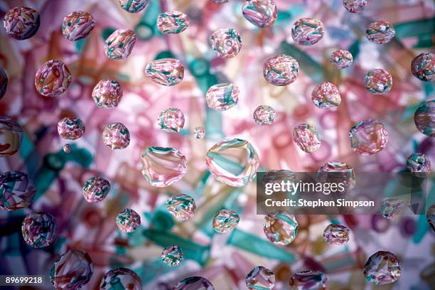 droplets over test tubes, pattern - test pattern stock pictures, royalty-free photos & images