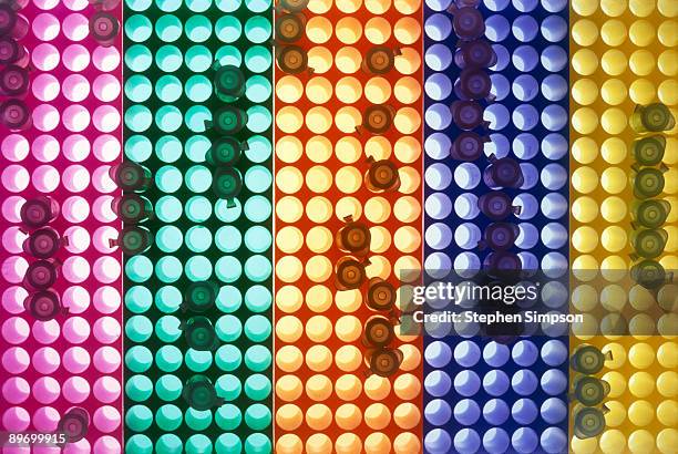 test tube racks, rainbow pattern - test pattern stock pictures, royalty-free photos & images