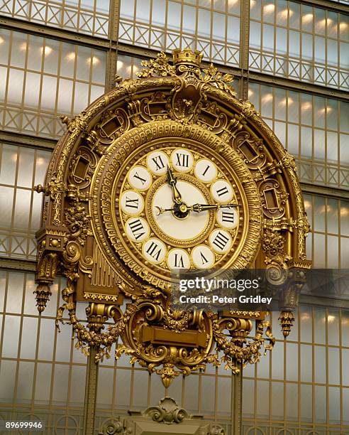 clock, paris, france - musee d'orsay stock pictures, royalty-free photos & images