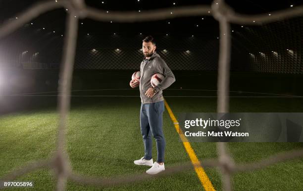 Southampton FCs Charlie Austin pictured at the Clubs Staplewood Campus, for the aints match day magazine, on December 20, 2017 in Southampton,...