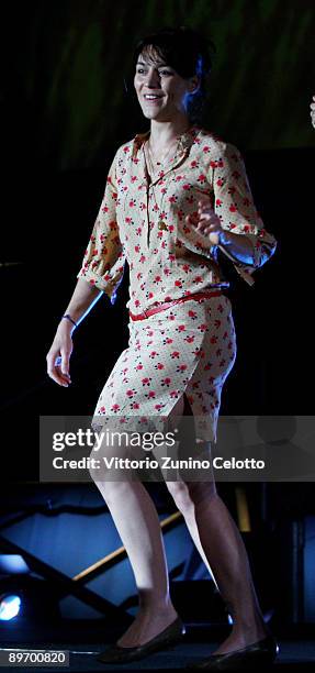 Actress Celine Bolomey attends the evening screening in Piazza Grande on August 7, 2009 in Locarno, Switzerland.