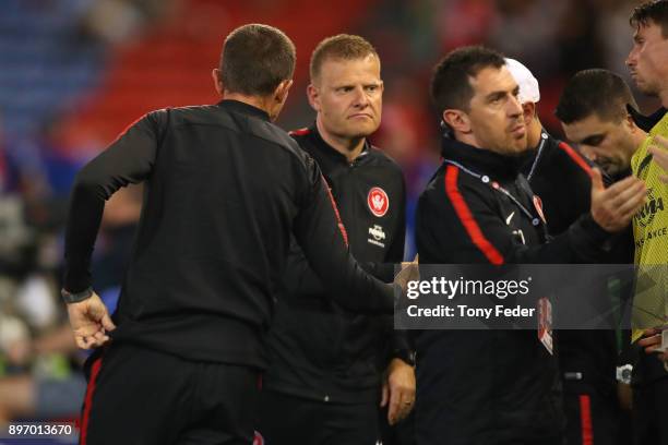 Josep Gombau of the Wanderers after losing to the Jets during the round 12 A-League match between the Newcastle Jets and the Western Sydney Wanderers...