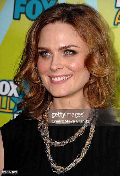 Emily Deschanel arrives at the 2009 TCA Summer Tour's Fox All-Star Party at The Langham Resort on August 6, 2009 in Pasadena, California.