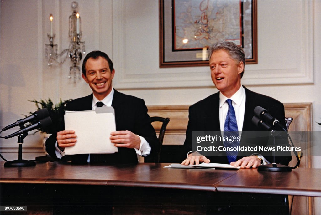 Blair & Clinton Give Radio Address