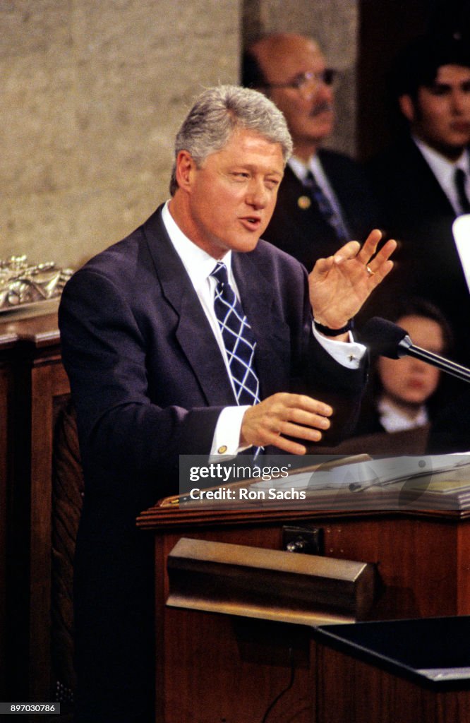 President Clinton Delivers State Of The Union