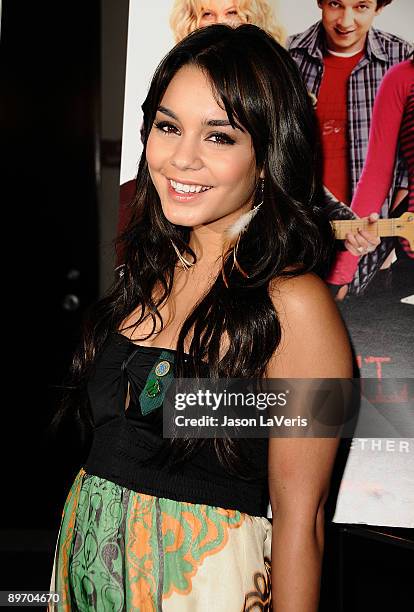 Actress Vanessa Hudgens attends a special screening of "Bandslam" for Girls Scouts of America at the Harmony Gold Preview House and Theater on August...