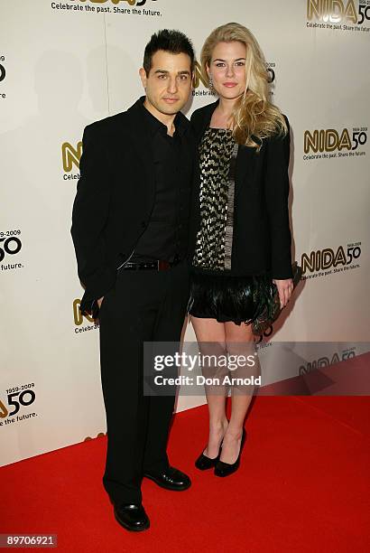 Rachel Taylor and Les Chantery attends the NIDA Foundation Trust gala event, this year celebrating the dramatic arts institute's 50th birthday at...