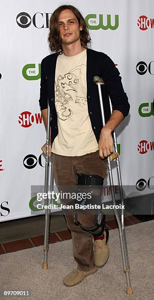 Matthew Gray Gubler arrives at the 2009 TCA Summer Tour - CBS, CW and Showtime All-Star Party at the Huntington Library on August 3, 2009 in...