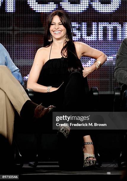 Actress Sofia Vergara of the television show "Modern Family" speaks during the ABC Network portion of the 2009 Summer Television Critics Association...