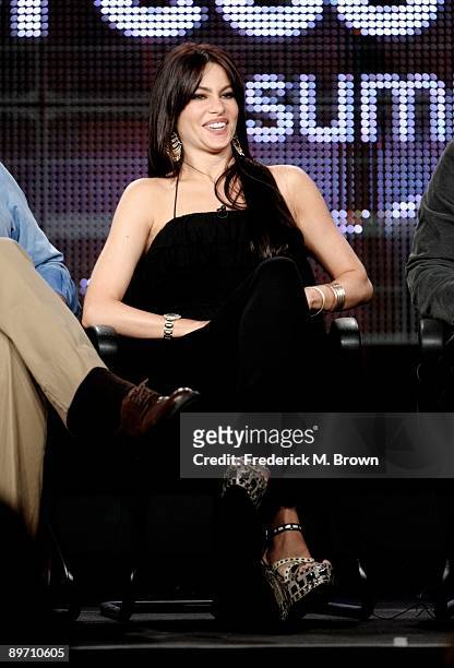 Actress Sofia Vergara of the television show "Modern Family" speaks during the ABC Network portion of the 2009 Summer Television Critics Association...