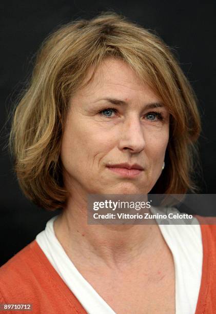 Actress Corinna Harfouch attends the ' Giulias Verschwinden' press conference during the 62nd Locarno International Film Festival on August 8, 2009...