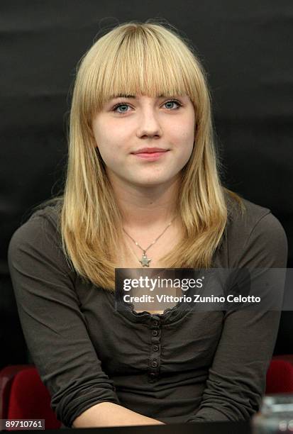 Actress Elisa Schlott attends the ' Giulias Verschwinden' press conference during the 62nd Locarno International Film Festival on August 8, 2009 in...