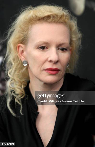 Actress Sunnyi Melles attends the ' Giulias Verschwinden' press conference during the 62nd Locarno International Film Festival on August 8, 2009 in...