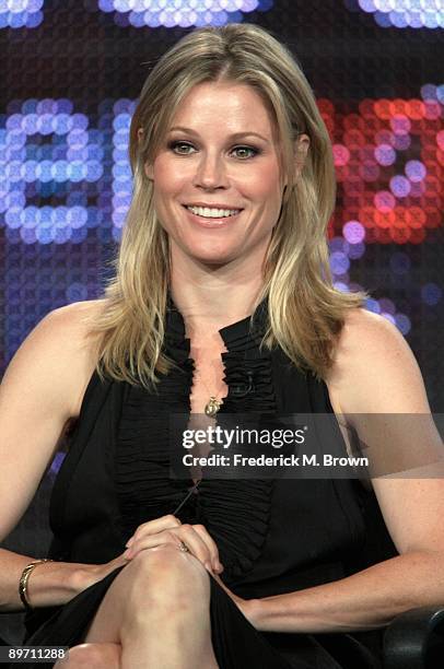 Actress Julie Bowen of the television show "Modern Family" speaks during the ABC Network portion of the 2009 Summer Television Critics Association...