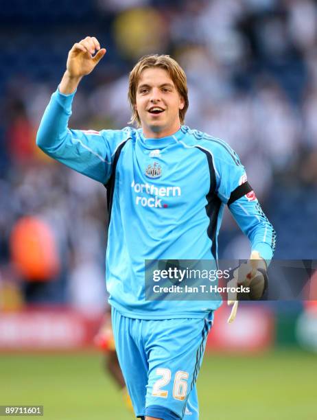 Tim Krul walks off the pitch after the Coca-Cola Championship match between West Bromwich Albion and Newcastle United at The Hawthorns stadium on...