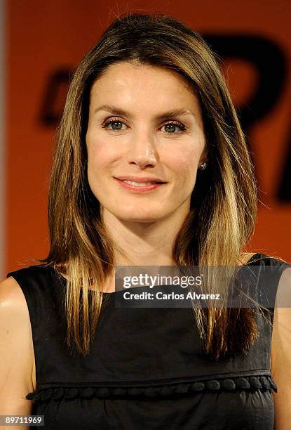 Princess Letizia of Spain attends the 28th Copa del Rey Mapfre Audi Sailing Cup Awards Celebration at Ses Voltes Cultural Center on August 8, 2009 in...