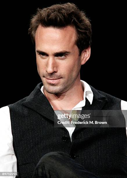 Actor Joseph Fiennes of the television show "Flash Forward" speaks during the ABC Network portion of the 2009 Summer Television Critics Association...