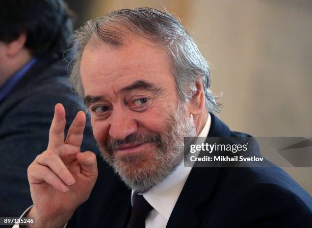 Russian conductor and opera theatre director Valery Gergiev attends the Presidential Culture Council meeting at the Kremlin, Moscow, Russia, December...