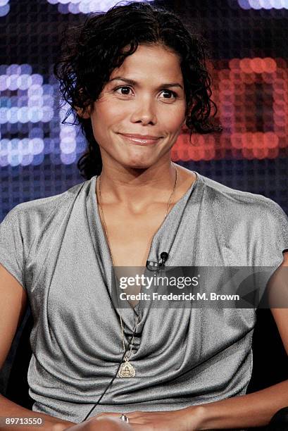 Actress Lourdes Benedicto of the television show "V" speaks during the ABC Network portion of the 2009 Summer Television Critics Association Press...