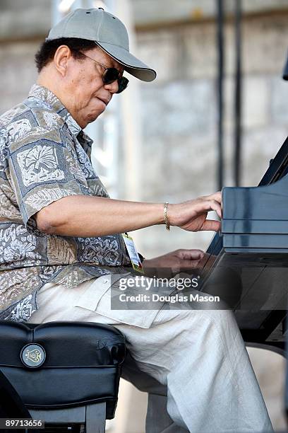 Cedar Walton performs at George Wein's CareFusion Jazz Festival at Fort Adams State Park on August 8, 2009 in Newport, Rhode Island.