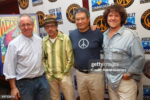 Producer James Schamus, writer Ron Nyswaner, director Ang Lee and producer Michael Lang attend the special screening of "Taking Woodstock" presented...