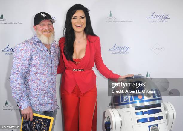 Shane Griffin, CJ Sparxx and R2D2 attend A Children's Miracle Holiday Sponsored by Amity Medical Group and Vitamin Patch Club in Partnership with...