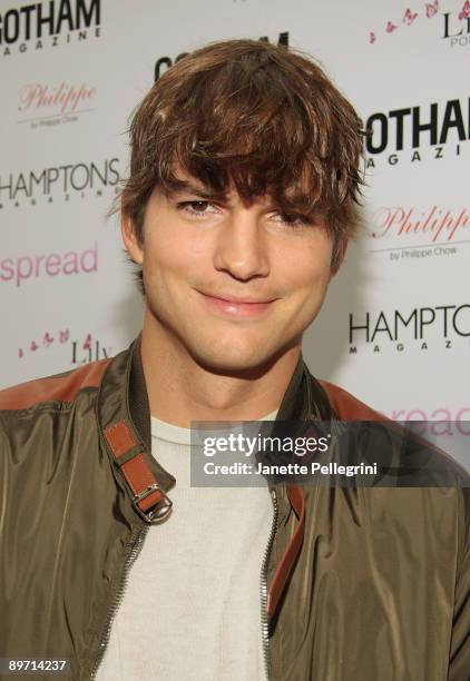 Ashton Kutcher attends the special advanced screening of "Spread" hosted by Gotham and Hamptons Magazines at the UA East Hampton 6 on August 8, 2009...
