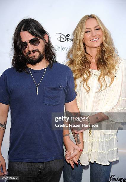 Actress Drea de Matteo and Shooter Jennings arrive at Disney-ABC Television Group Summer Press Tour Party at The Langham Hotel on August 8, 2009 in...