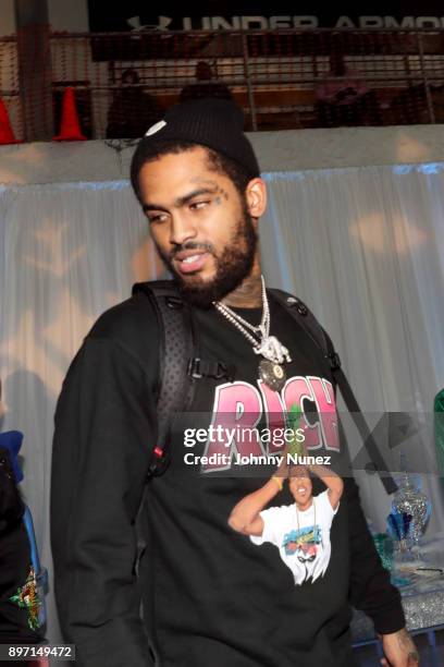 Dave East attends The 2017 "Winter Wonderland" Holiday Charity Event hosted by La La Anthony at Gauchos Gym on December 21, 2017 in New York City.