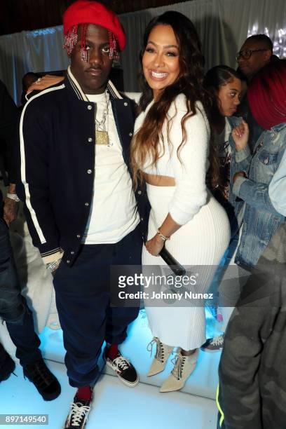 Lil Yachty and La La Anthony attend The 2017 "Winter Wonderland" Holiday Charity Event hosted by La La Anthony at Gauchos Gym on December 21, 2017 in...