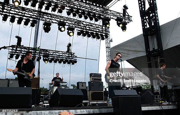 James Kevan, Alex Monks, David Lacy and David Hill of Glass Vegas performs during the 2009 Lollapalooza music festival at Grant Park on August 8,...