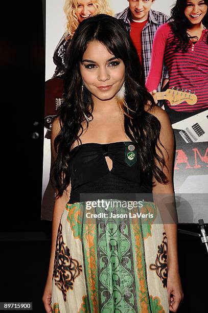 Actress Vanessa Hudgens attends a special screening of "Bandslam" for Girls Scouts of America at the Harmony Gold Preview House and Theater on August...