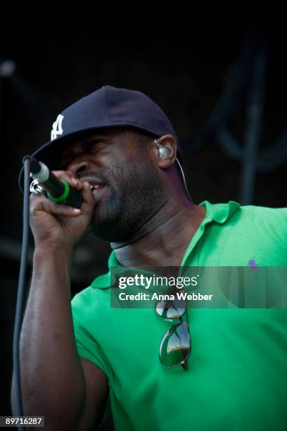 Black Thought of the Roots performs at "Rock The Bells" at the San Manuel Amphitheater on August 8, 2009 in San Bernardino, California.