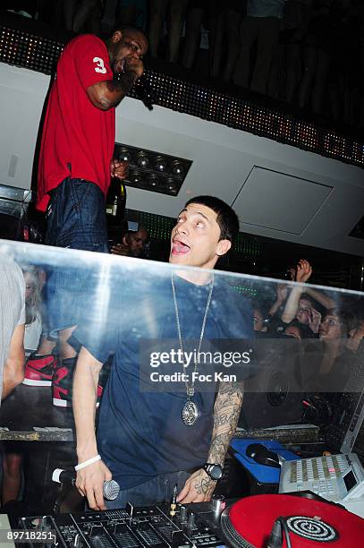 Kris Stylez and Rap artist The Game attend The Game Party at the VIP Room St Tropez on July 31, 2009 in St Tropez, France.