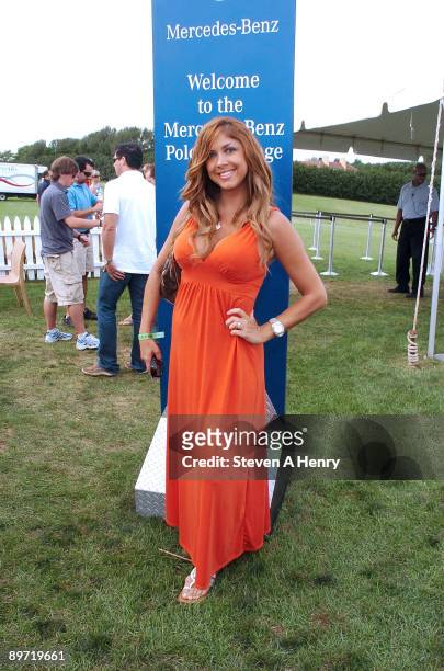 Samantha Cole attends the fourth weekend of the 2009 Mercedes-Benz Polo Challenge at Blue Star Jets Field at Two Trees Farm on August 8, 2009 in...