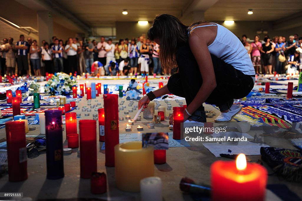 Tributes Laid In Remembrance Of Espanyol Captain Daniel Jarque