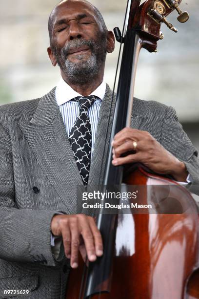 Ron Carter performs at George Wein's CareFusion Jazz Festival at Fort Adams State Park on August 9, 2009 in Newport, Rhode Island.