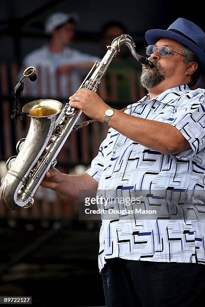 Joe Lovano performs at George Wein's CareFusion Jazz Festival at Fort Adams State Park on August 9, 2009 in Newport, Rhode Island.