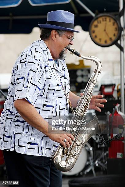 Joe Lovano performs at George Wein's CareFusion Jazz Festival at Fort Adams State Park on August 9, 2009 in Newport, Rhode Island.