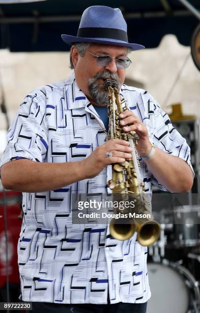 Joe Lovano performs at George Wein's CareFusion Jazz Festival at Fort Adams State Park on August 9, 2009 in Newport, Rhode Island.
