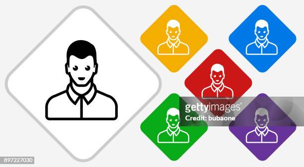 man wearing a formal shirt color diamond vector icon - formal shirt stock illustrations
