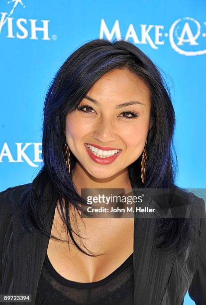 Actress and TV Host Jeannie Mai attends the Make-A-Wish 16th Annual "Uncork A Wish" Wine Tasting And Auction at the Bel Air Bay Club on August 9,...
